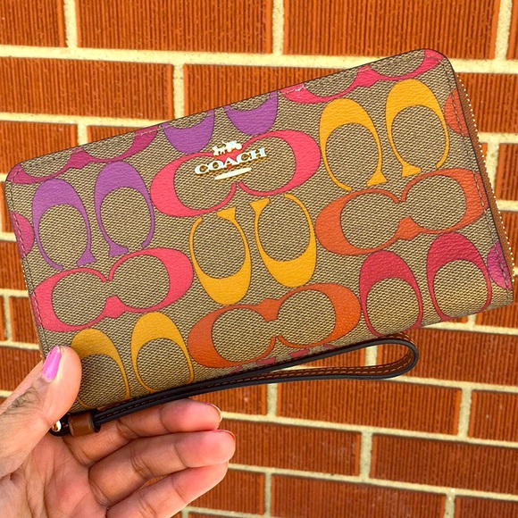 rainbow wallet coach
